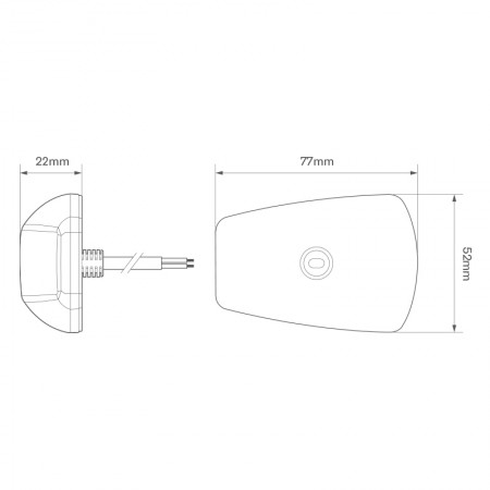 Compact Category 6 Side Direction Indicator - Clear Lens (Twin Pack)